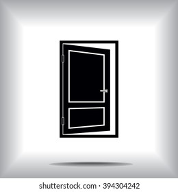 Door sign icon, vector illustration. Flat design style