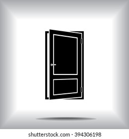 Door sign icon, vector illustration. Flat design style