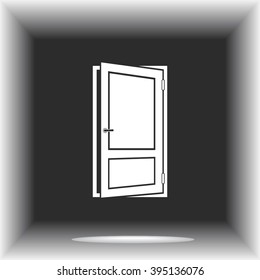 Door sign icon, vector illustration. Flat design style