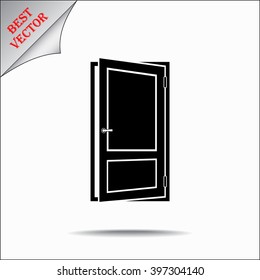 Door sign icon, vector illustration. Flat design style