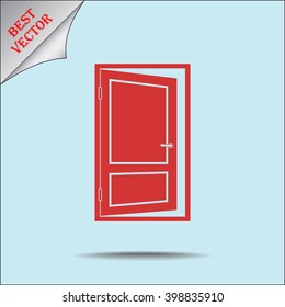 Door sign icon, vector illustration. Flat design style