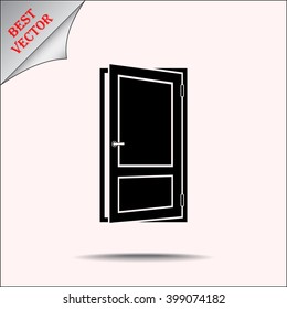 Door sign icon, vector illustration. Flat design style