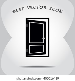 Door sign icon, vector illustration. Flat design style
