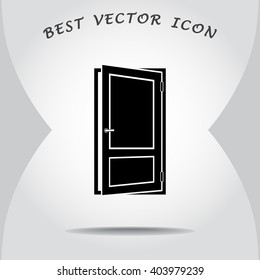 Door sign icon, vector illustration. Flat design style