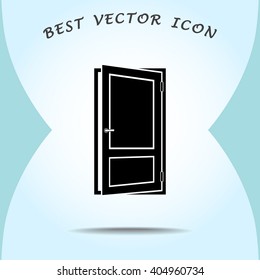 Door sign icon, vector illustration. Flat design style
