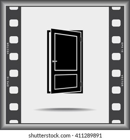 Door sign icon, vector illustration. Flat design style