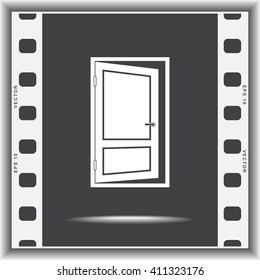 Door sign icon, vector illustration. Flat design style