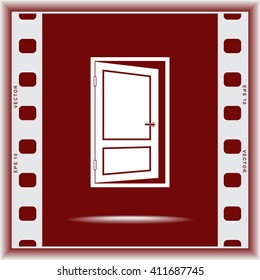 Door sign icon, vector illustration. Flat design style