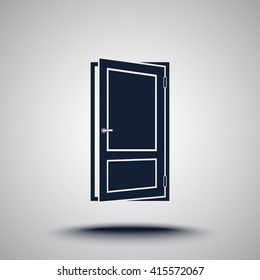 Door sign icon, vector illustration. Flat design style