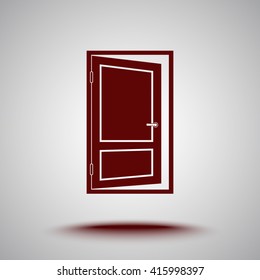 Door sign icon, vector illustration. Flat design style