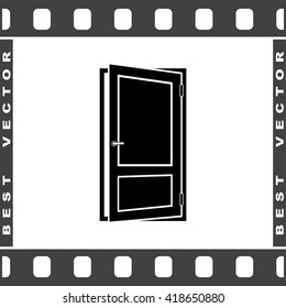 Door sign icon, vector illustration. Flat design style