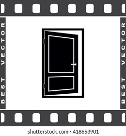 Door sign icon, vector illustration. Flat design style