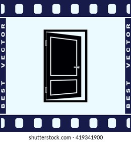 Door sign icon, vector illustration. Flat design style