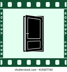 Door sign icon, vector illustration. Flat design style