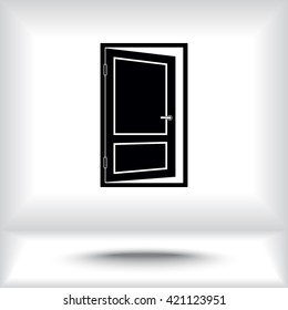Door sign icon, vector illustration. Flat design style