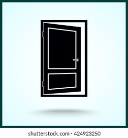 Door sign icon, vector illustration. Flat design style