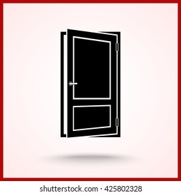 Door sign icon, vector illustration. Flat design style