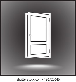 Door sign icon, vector illustration. Flat design style