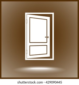 Door sign icon, vector illustration. Flat design style