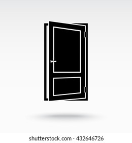 Door sign icon, vector illustration. Flat design style