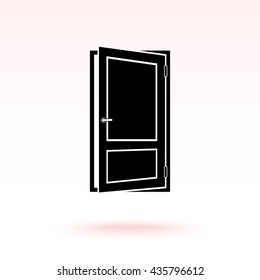 Door sign icon, vector illustration. Flat design style