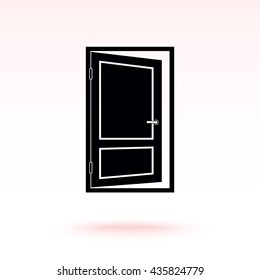 Door sign icon, vector illustration. Flat design style