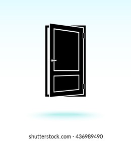 Door sign icon, vector illustration. Flat design style