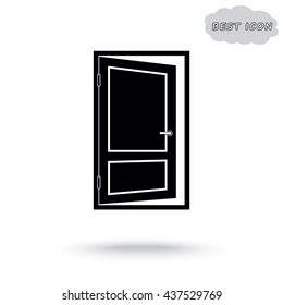Door sign icon, vector illustration. Flat design style