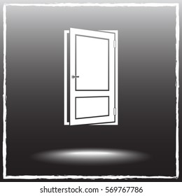 Door sign icon, vector illustration. Flat design style