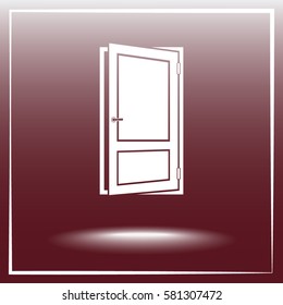 Door sign icon, vector illustration. Flat design style