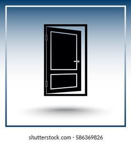 Door sign icon, vector illustration. Flat design style
