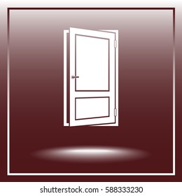 Door sign icon, vector illustration. Flat design style