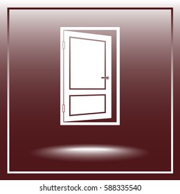 Door sign icon, vector illustration. Flat design style