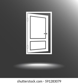 Door sign icon, vector illustration. Flat design style