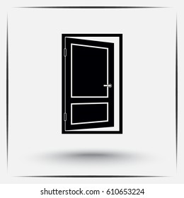 Door sign icon, vector illustration. Flat design style