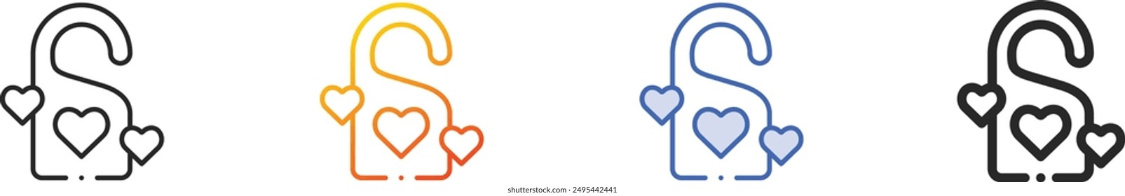 door sign icon.Thin Linear, Gradient, Blue Stroke and bold Style Design Isolated On White Background