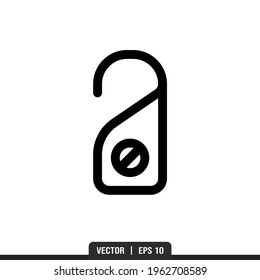 Door Sign Silhouette icon vector, illustration logo template in trendy style. Suitable for many purposes.