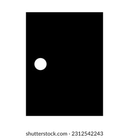 Door silhouette. Entrance sign. Vector.