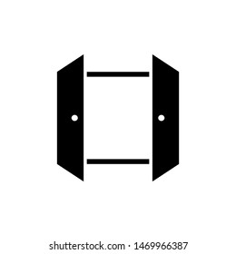 door silhouette furniture furnishing exterior interior home architecture image vector icon logo