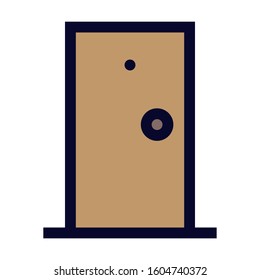 Door. Simple Vector Color Icon.