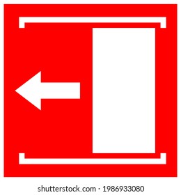 Door Slides Left To Open Symbol Sign, Vector Illustration, Isolate On White Background Label .EPS10