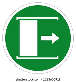 Door Slides Right To Open Symbol Sign, Vector Illustration, Isolate On White Background Label .EPS10
