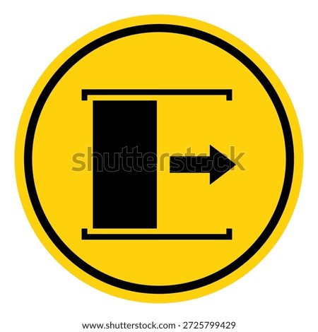 Door Slides Right To Open Symbol Sign, Vector Illustration, Isolate On White Background Label.EPS10