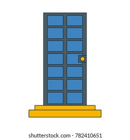 Door with stairs