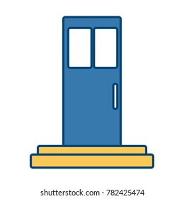 Door with stairs