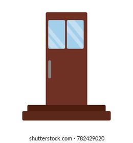 Door with stairs