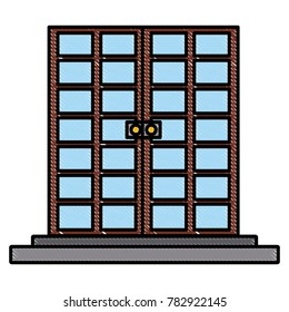 Door with stairs
