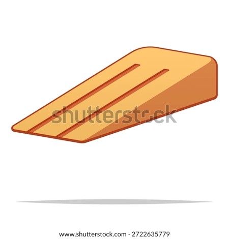 Door stopper wedge vector isolated illustration
