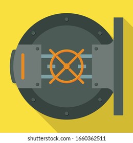 Door of storage vector icon.Flat vector icon isolated on white background door of storage .