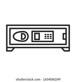 Door of storage vector icon.Outline vector icon isolated on white background door of storage .
